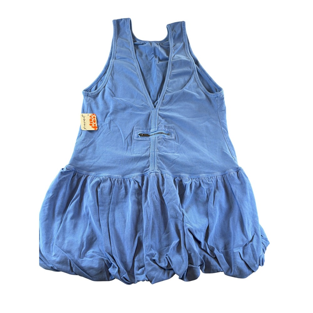 Free People Movement Hot Shot Mini Dress Denim Blue OB2167932 Small NWT